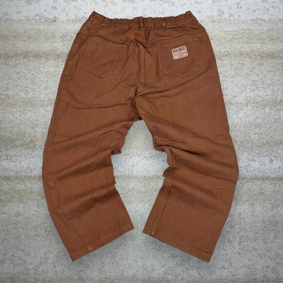 Vintage Duke Jeans Relaxed Fit Clay Tan Wash Denim 90s - Picture 1 of 5